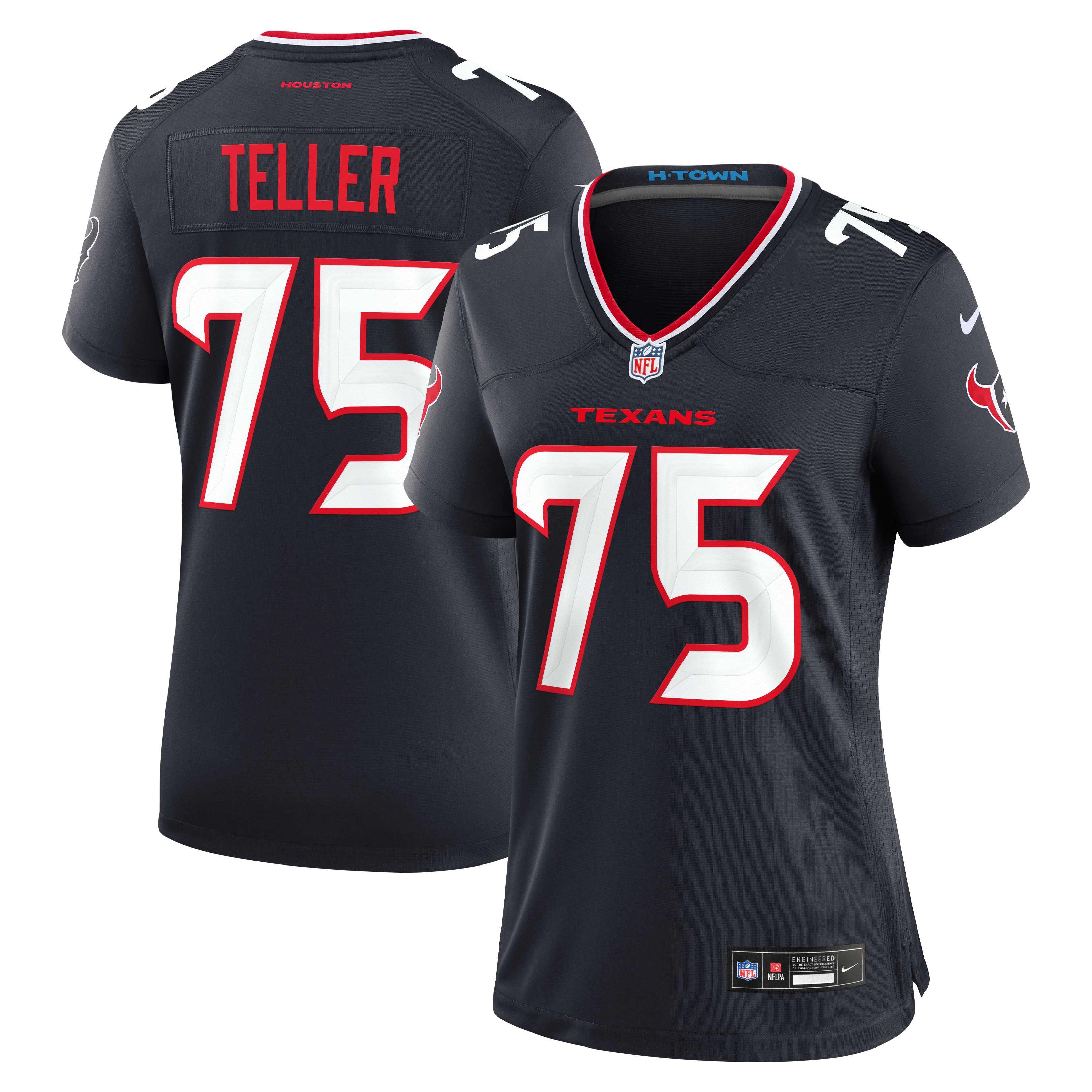 Women's Nike Wyatt Teller Navy Houston Texans Team Game Jersey