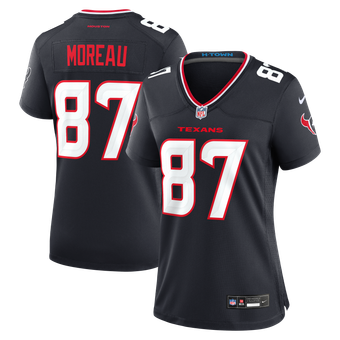 Women's Nike Foster Moreau  Navy Houston Texans Team Game Jersey