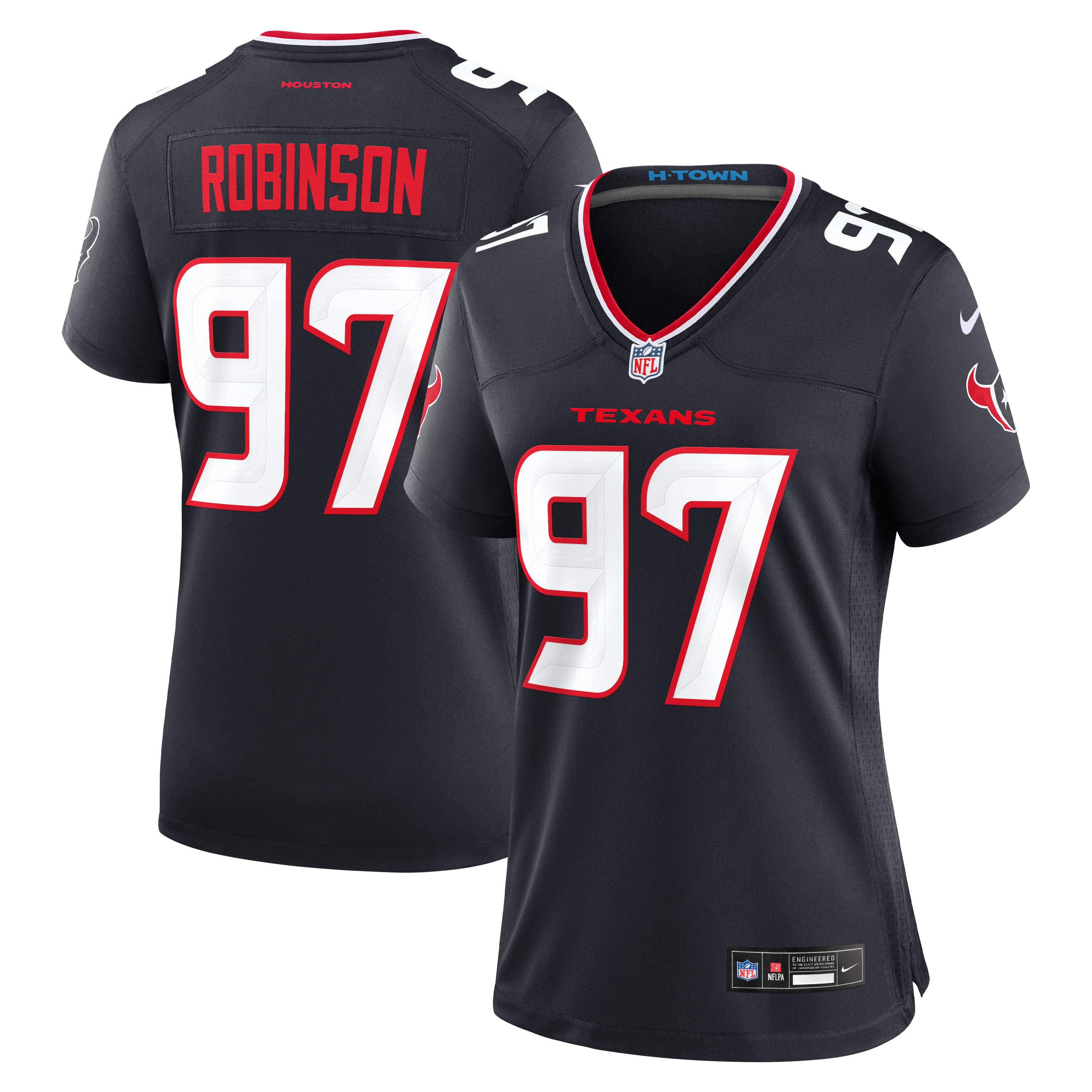 Women's Nike Dominique Robinson  Navy Houston Texans Team Game Jersey