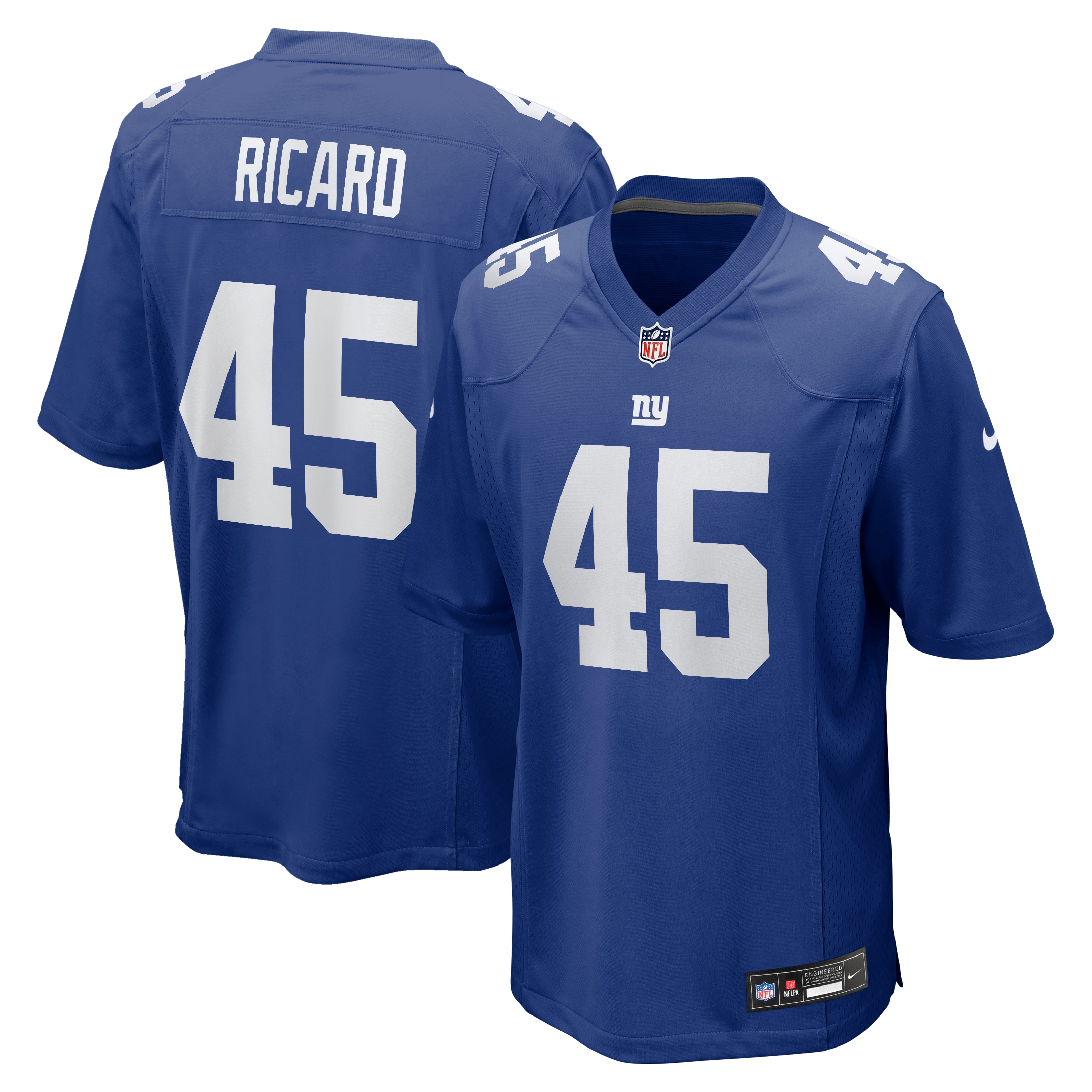Men's Nike Patrick Ricard  Royal New York Giants Team Game Jersey