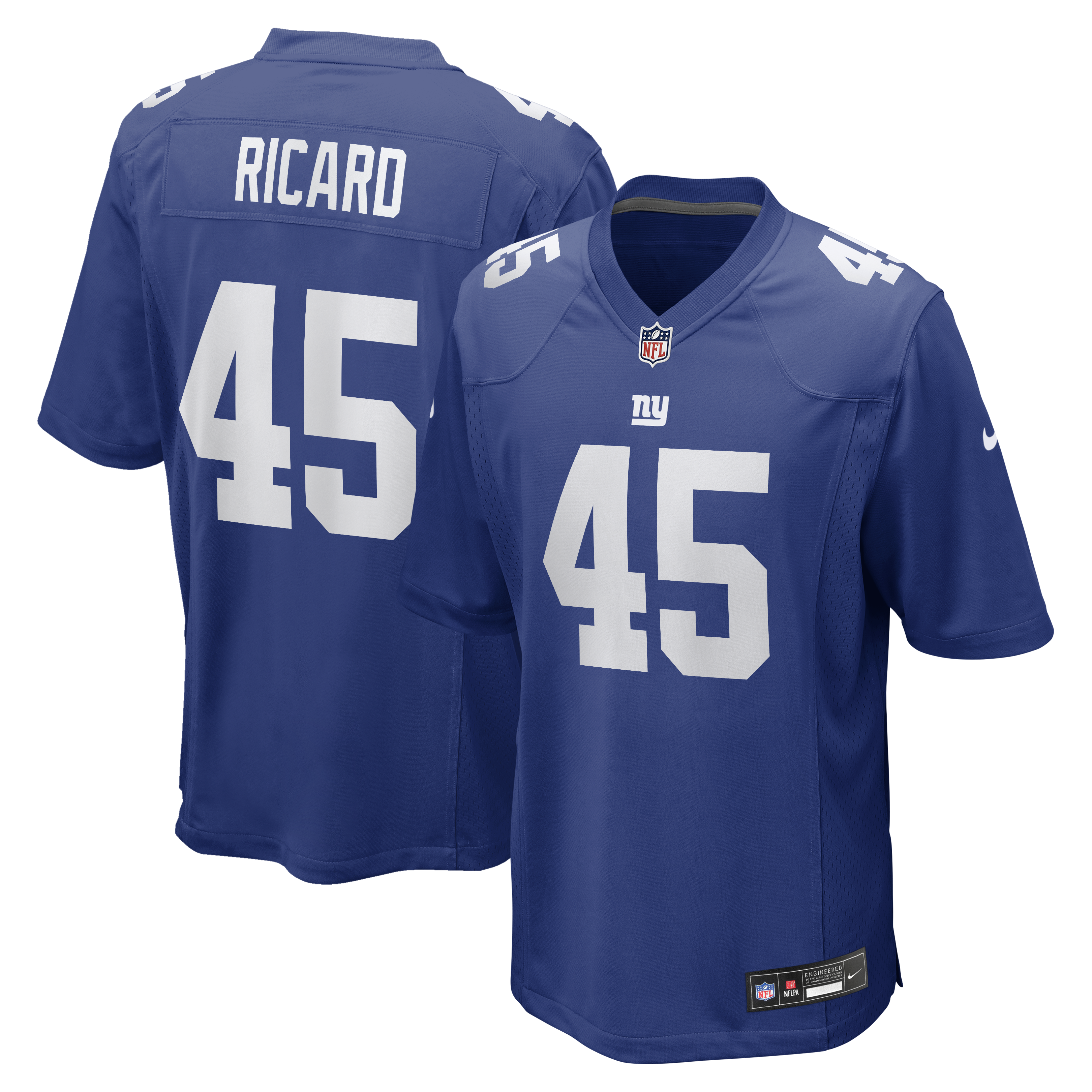 Men's Nike Patrick Ricard Royal New York Giants Team Game Jersey