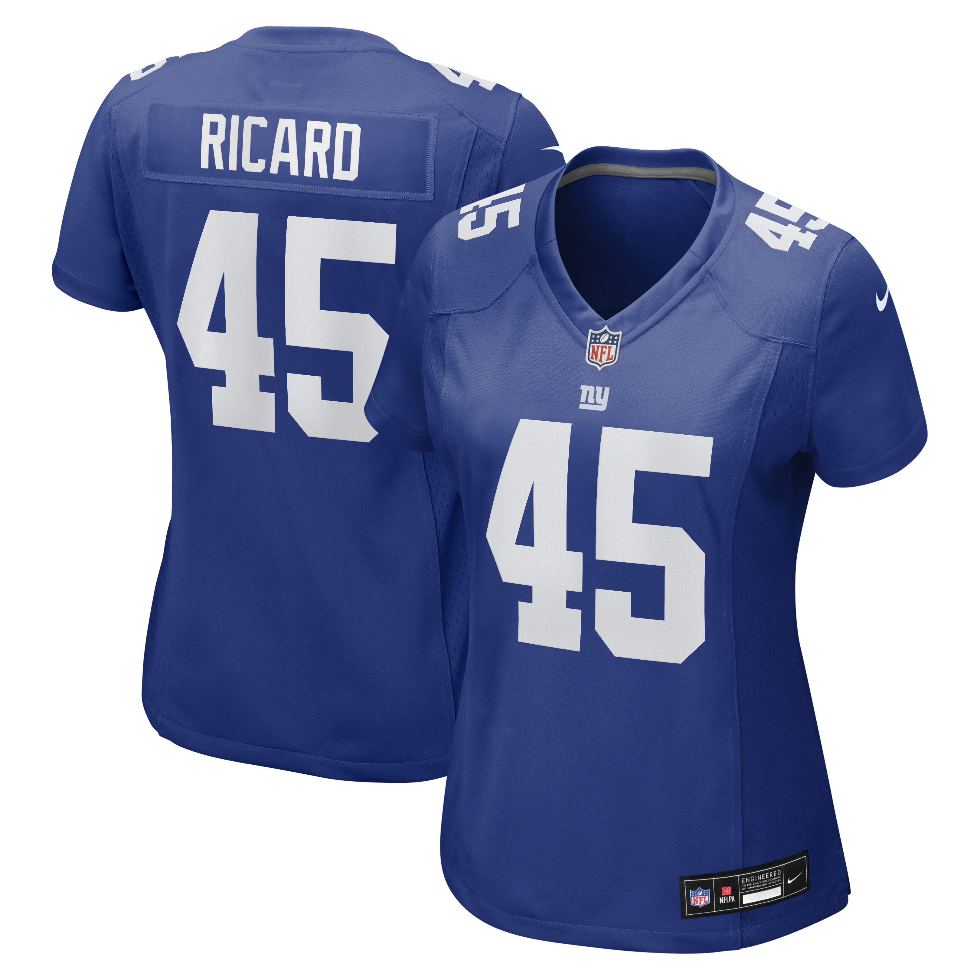 Women's Nike Patrick Ricard Royal New York Giants Team Game Jersey