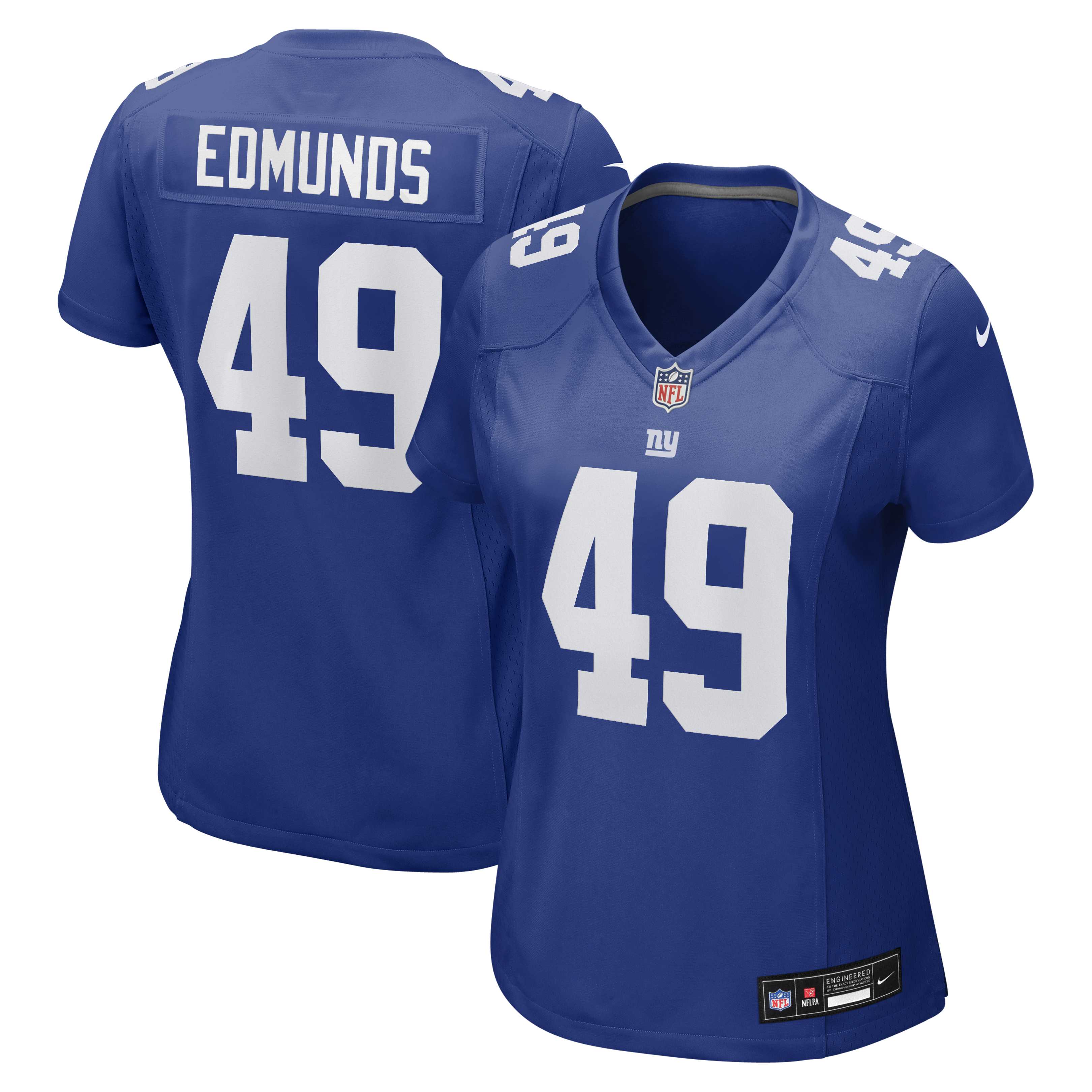 Women's Nike Tremaine Edmunds  Royal New York Giants Team Game Jersey