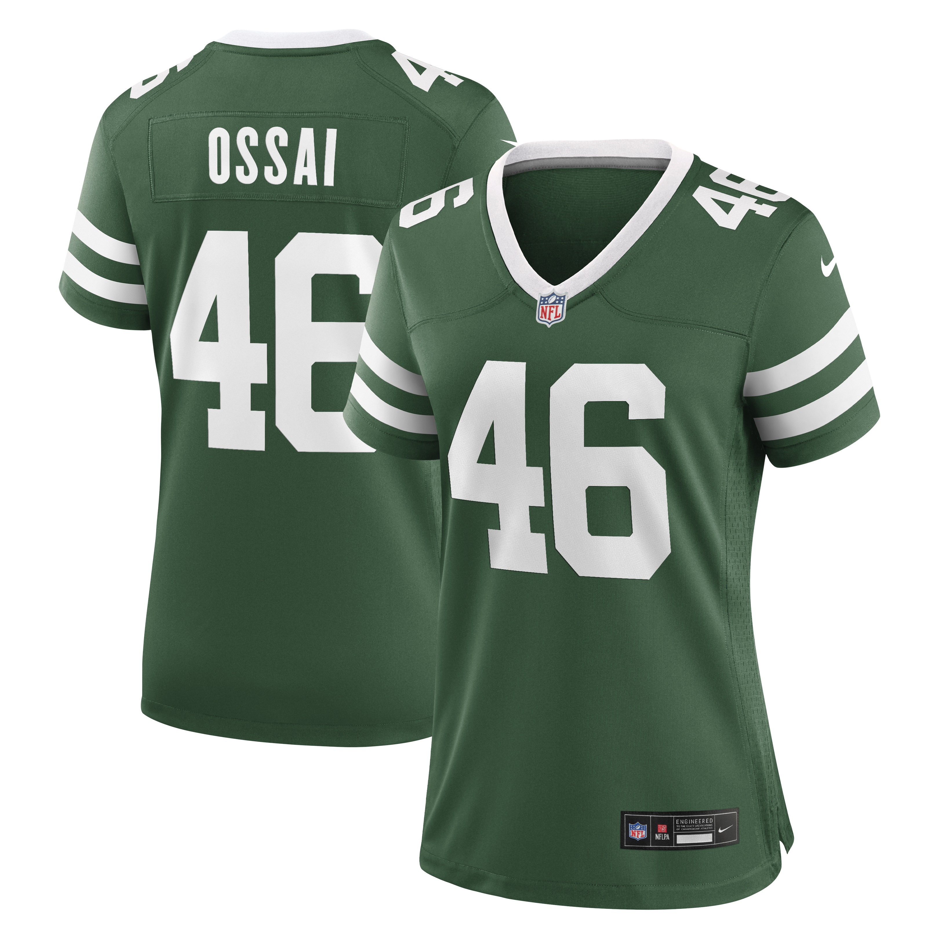 Women's Nike Joseph Ossai Legacy Green New York Jets Team Game Jersey