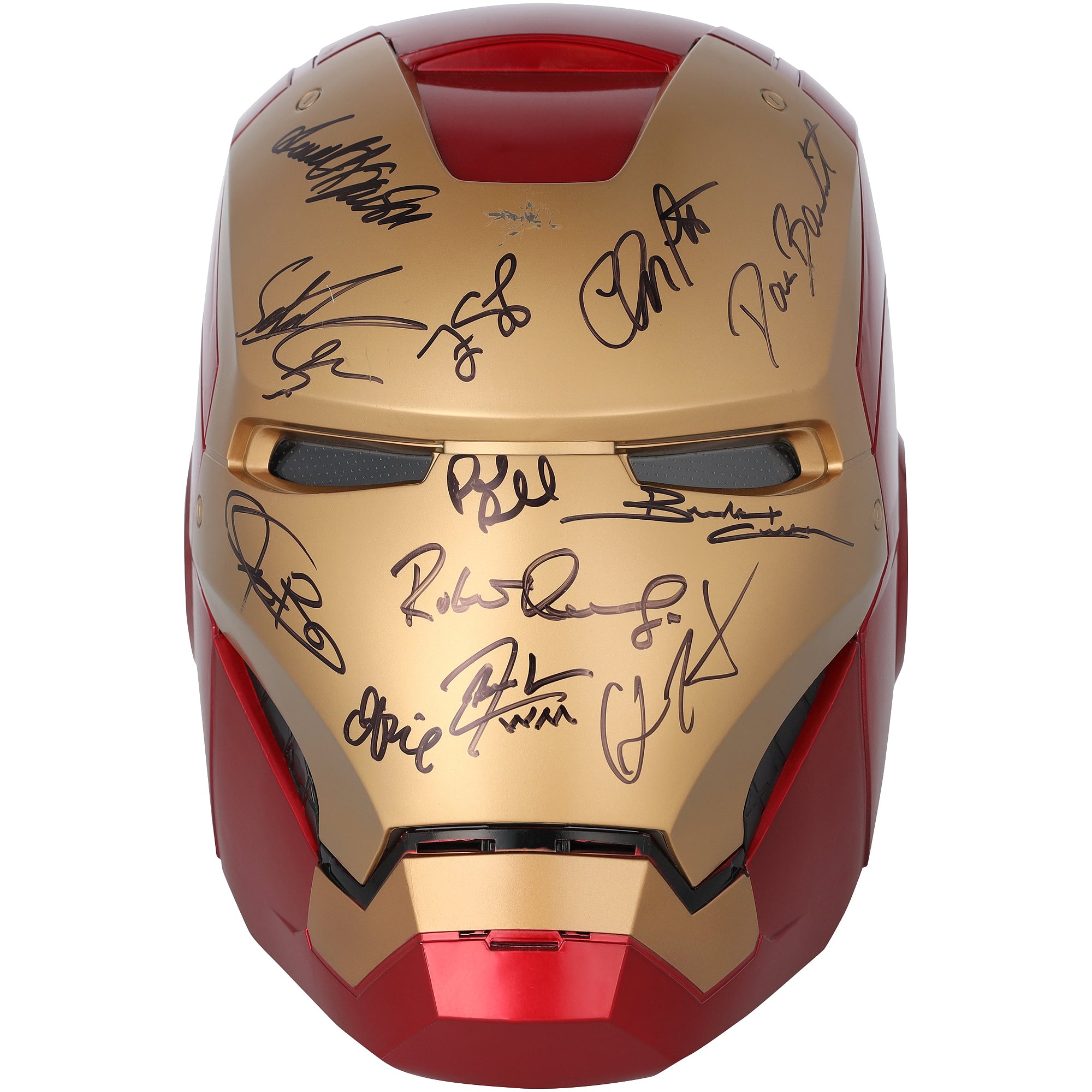 Marvel Avengers Autographed Iron Man Replica Helmet - 12 Signatures