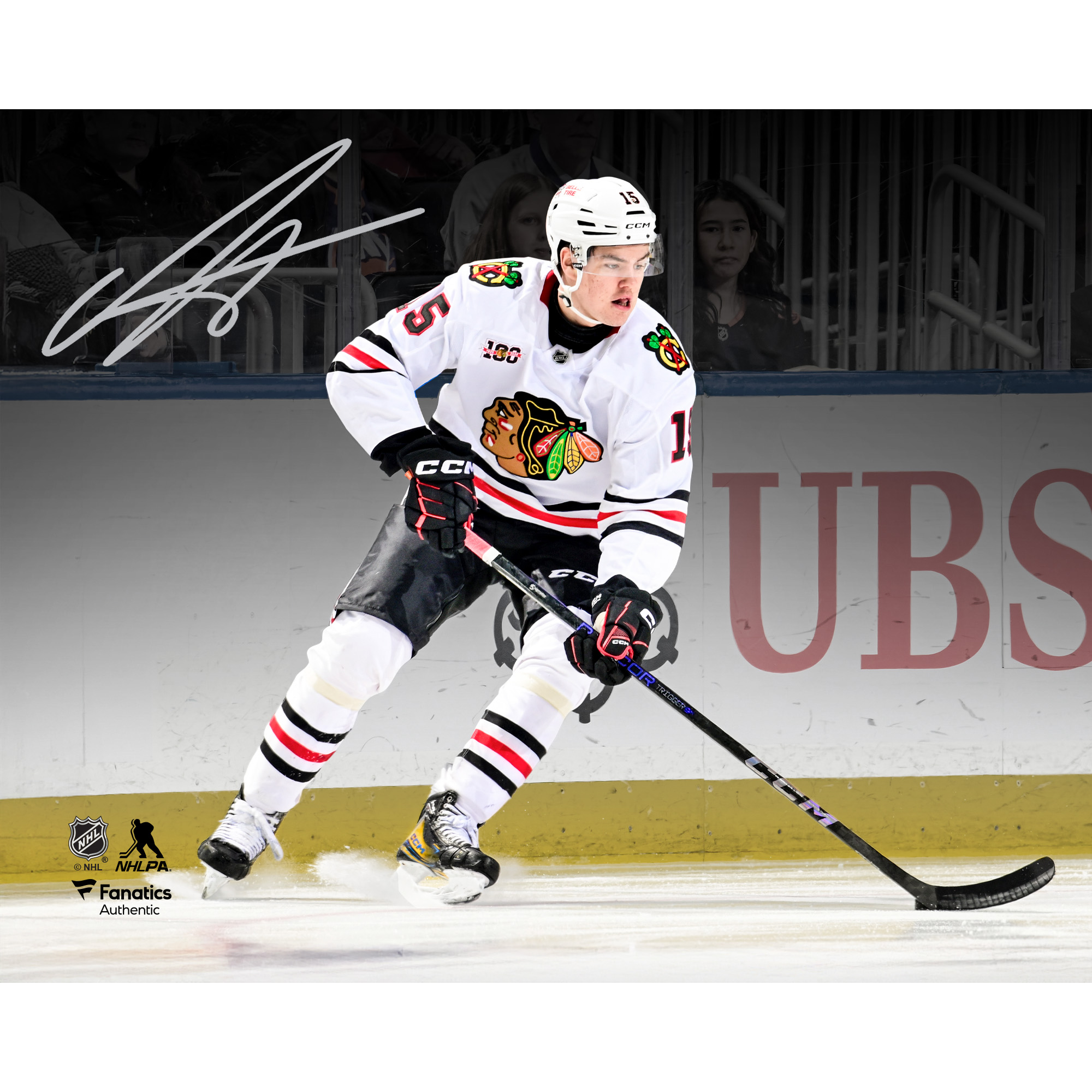 Anton Frondell Chicago Blackhawks Autographed 16" x 20" NHL Debut Spotlight Photograph