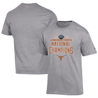 Unisex Champion  Gray Texas Longhorns 2026 NCAA Men's Swimming & Diving National Champions T-Shirt