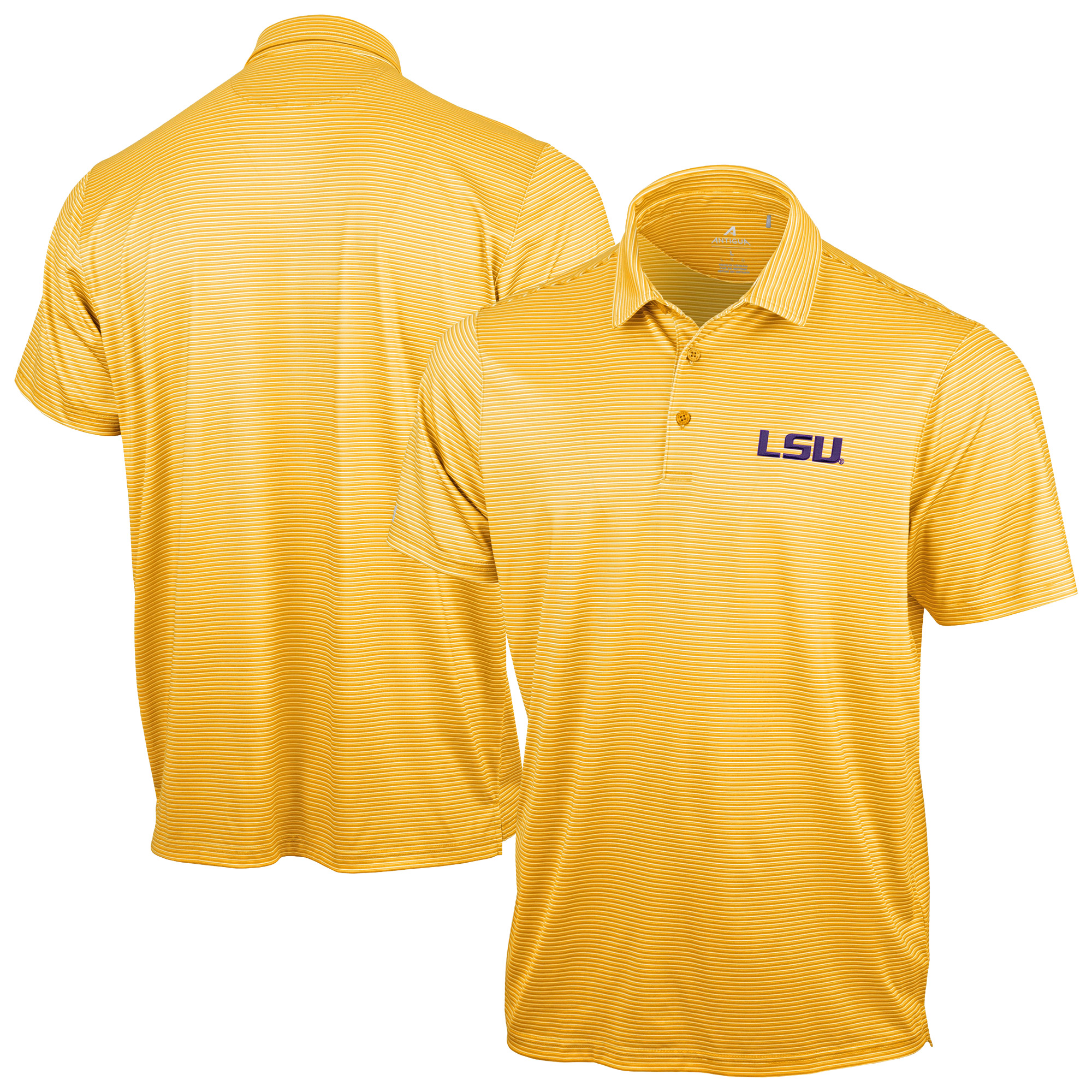 Men's Antigua Gold LSU Tigers Lineage Polo
