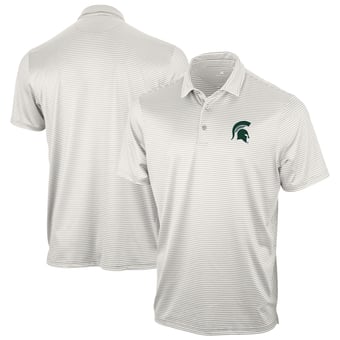 Men's Antigua Gray Michigan State Spartans Eager Polo
