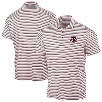 Men's Antigua Maroon Texas A&M Aggies Space Stripe Polo