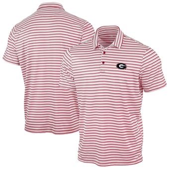 Men's Antigua Red Georgia Bulldogs Space Stripe Polo