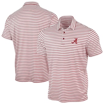 Men's Antigua Crimson Alabama Crimson Tide Space Stripe Polo