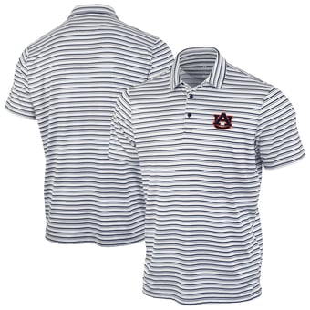 Men's Antigua Navy Auburn Tigers Space Stripe Polo