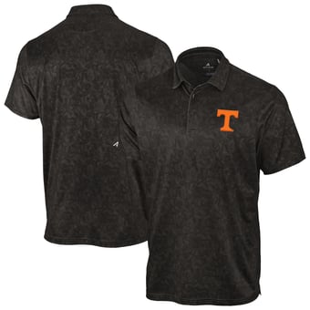Men's Antigua Black Tennessee Volunteers Lush Polo