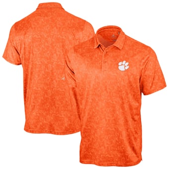 Men's Antigua Orange Clemson Tigers Lush Polo