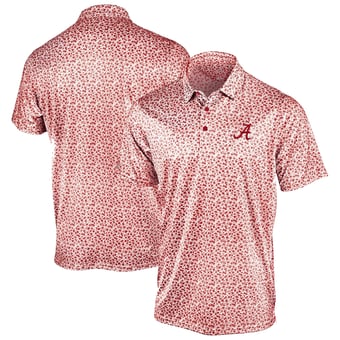 Men's Antigua Crimson Alabama Crimson Tide Flourish Polo