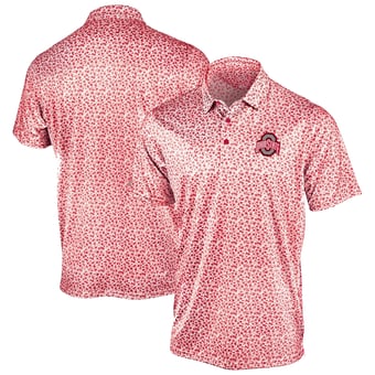Men's Antigua Scarlet Ohio State Buckeyes Flourish Polo