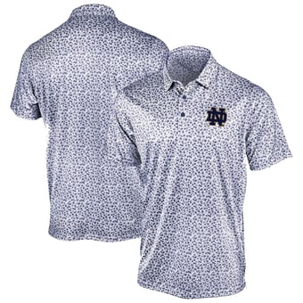 Men's Antigua Navy Notre Dame Fighting Irish Flourish Polo