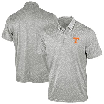 Men's Antigua Gray Tennessee Volunteers Mono Floral Polo