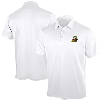 Men's Antigua White Oregon Ducks Unshakeable Solid Polo