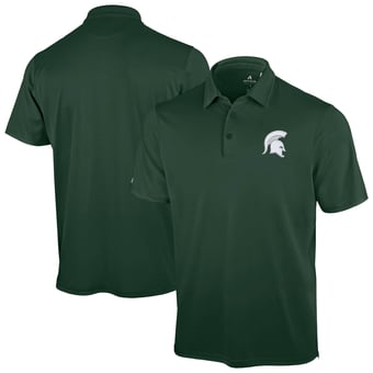 Men's Antigua Green Michigan State Spartans Unshakeable Solid Polo