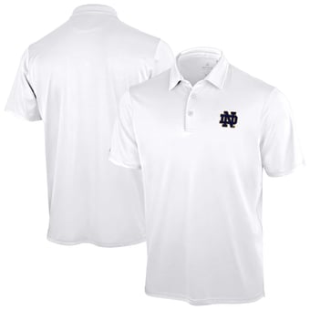 Men's Antigua White Notre Dame Fighting Irish Unshakeable Solid Polo