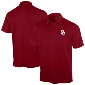 Men's Antigua Crimson Oklahoma Sooners Unshakeable Solid Polo