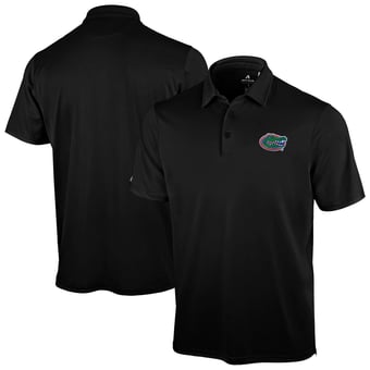Men's Antigua Black Florida Gators Unshakeable Solid Polo