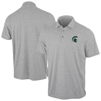 Men's Antigua Heather Gray Michigan State Spartans Static Polo