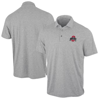 Men's Antigua Heather Gray Ohio State Buckeyes Static Polo