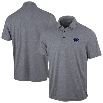 Men's Antigua Heather Navy Penn State Nittany Lions Static Polo
