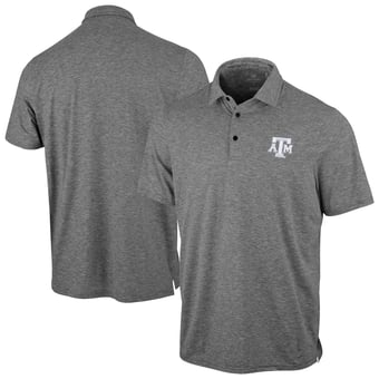 Men's Antigua Heather Black Texas A&M Aggies Static Polo