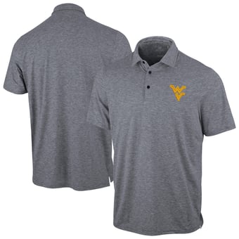 Men's Antigua Heather Navy West Virginia Mountaineers Static Polo