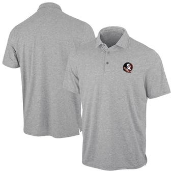 Men's Antigua Heather Gray Florida State Seminoles Static Polo