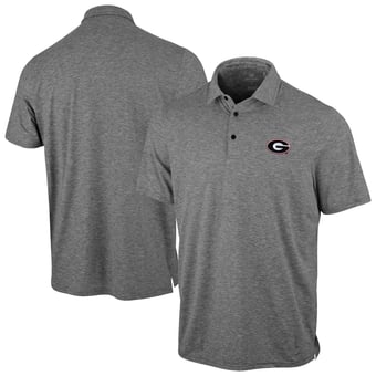 Men's Antigua Heather Black Georgia Bulldogs Static Polo