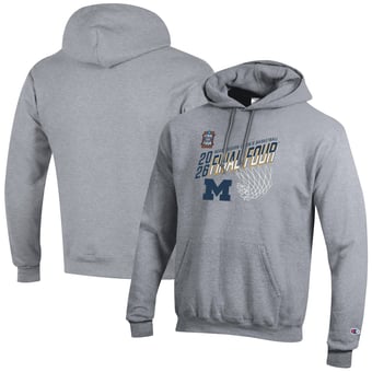Men's Champion Gray Michigan Wolverines 2026 NCAA Men's Basketball Tournament March Madness Final Four Eco Powerblend Sweatshirt