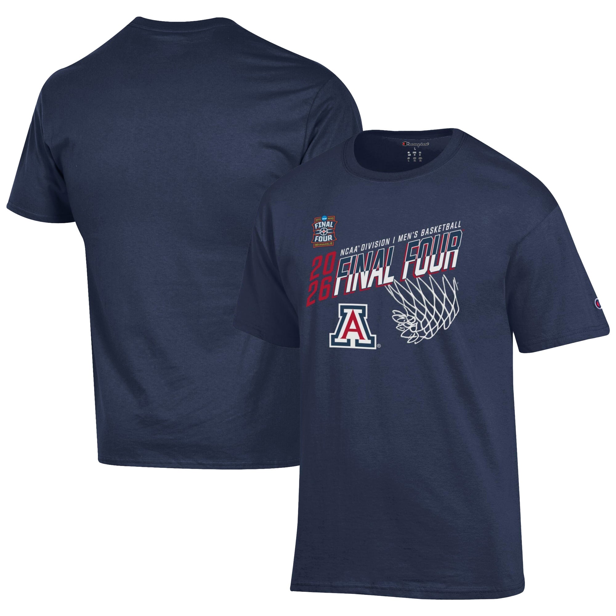 Men's Champion Navy Arizona Wildcats 2026 NCAA Men's Basketball Tournament March Madness Final Four T-Shirt