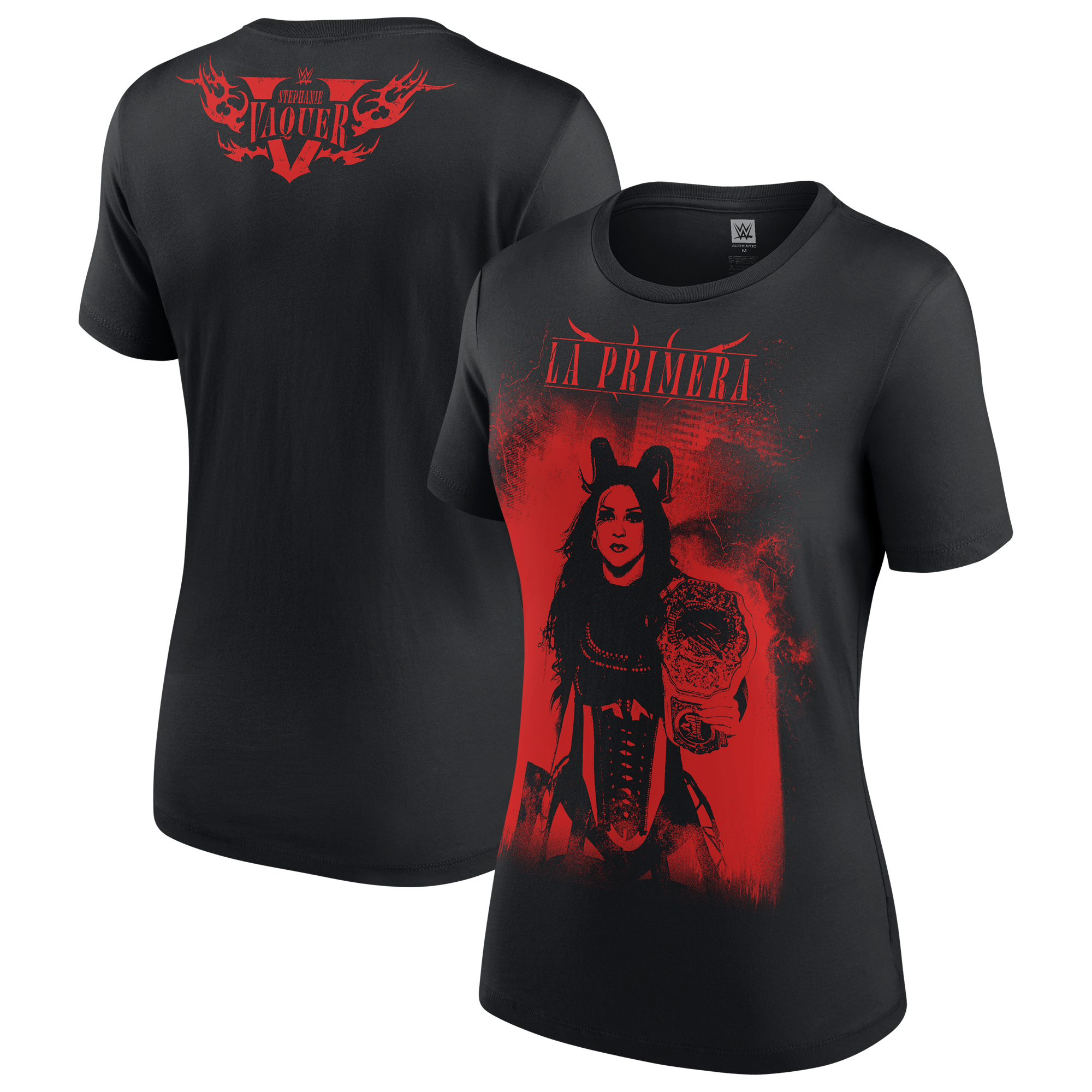 Women's Black Stephanie Vaquer La Primera T-Shirt