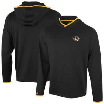Men's Antigua  Black Missouri Tigers Brink Color Pop Long Sleeve Hoodie T-Shirt