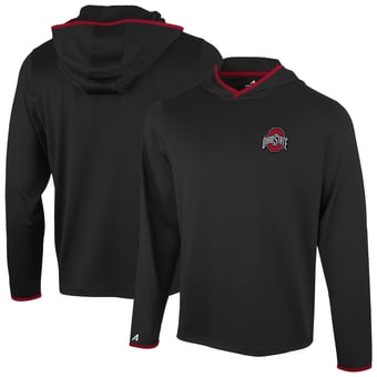 Men's Antigua  Black Ohio State Buckeyes Brink Color Pop Long Sleeve Hoodie T-Shirt