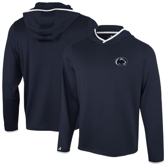 Men's Antigua  Navy Penn State Nittany Lions Brink Color Pop Long Sleeve Hoodie T-Shirt