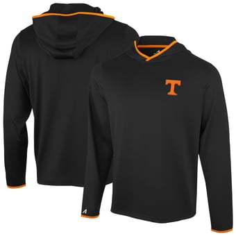 Men's Antigua  Black Tennessee Volunteers Brink Color Pop Long Sleeve Hoodie T-Shirt