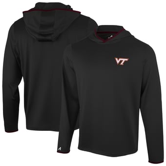 Men's Antigua  Black Virginia Tech Hokies Brink Color Pop Long Sleeve Hoodie T-Shirt