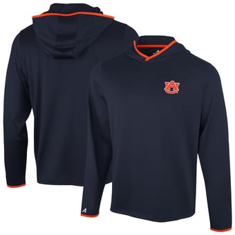 Men's Antigua  Navy Auburn Tigers Brink Color Pop Long Sleeve Hoodie T-Shirt