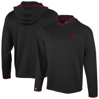 Men's Antigua  Black Arkansas Razorbacks Brink Color Pop Long Sleeve Hoodie T-Shirt