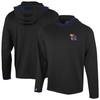 Men's Antigua  Black Kansas Jayhawks Brink Color Pop Long Sleeve Hoodie T-Shirt