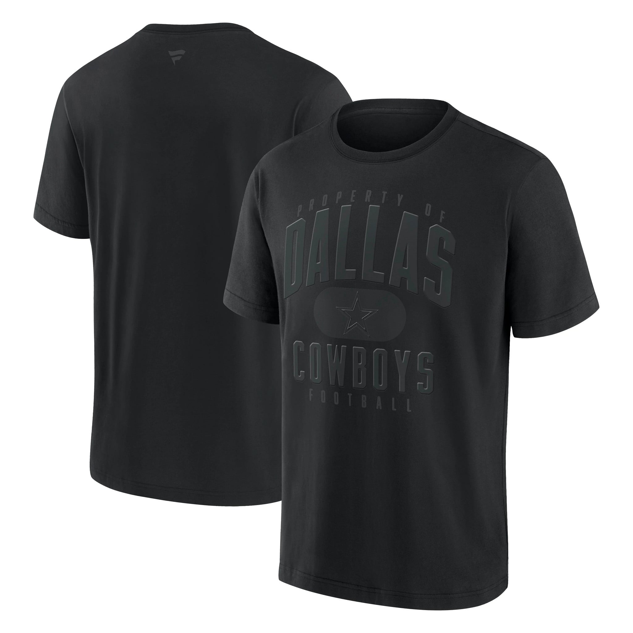 Men's Fanatics Black Dallas Cowboys Black Out Heavyweight T-Shirt