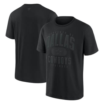 Men's Fanatics Black Dallas Cowboys Black Out Heavyweight T-Shirt