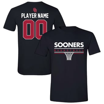 Unisex Black Oklahoma Sooners Collegiate Men's Basketball NIL Pick-A-Player T-Shirt