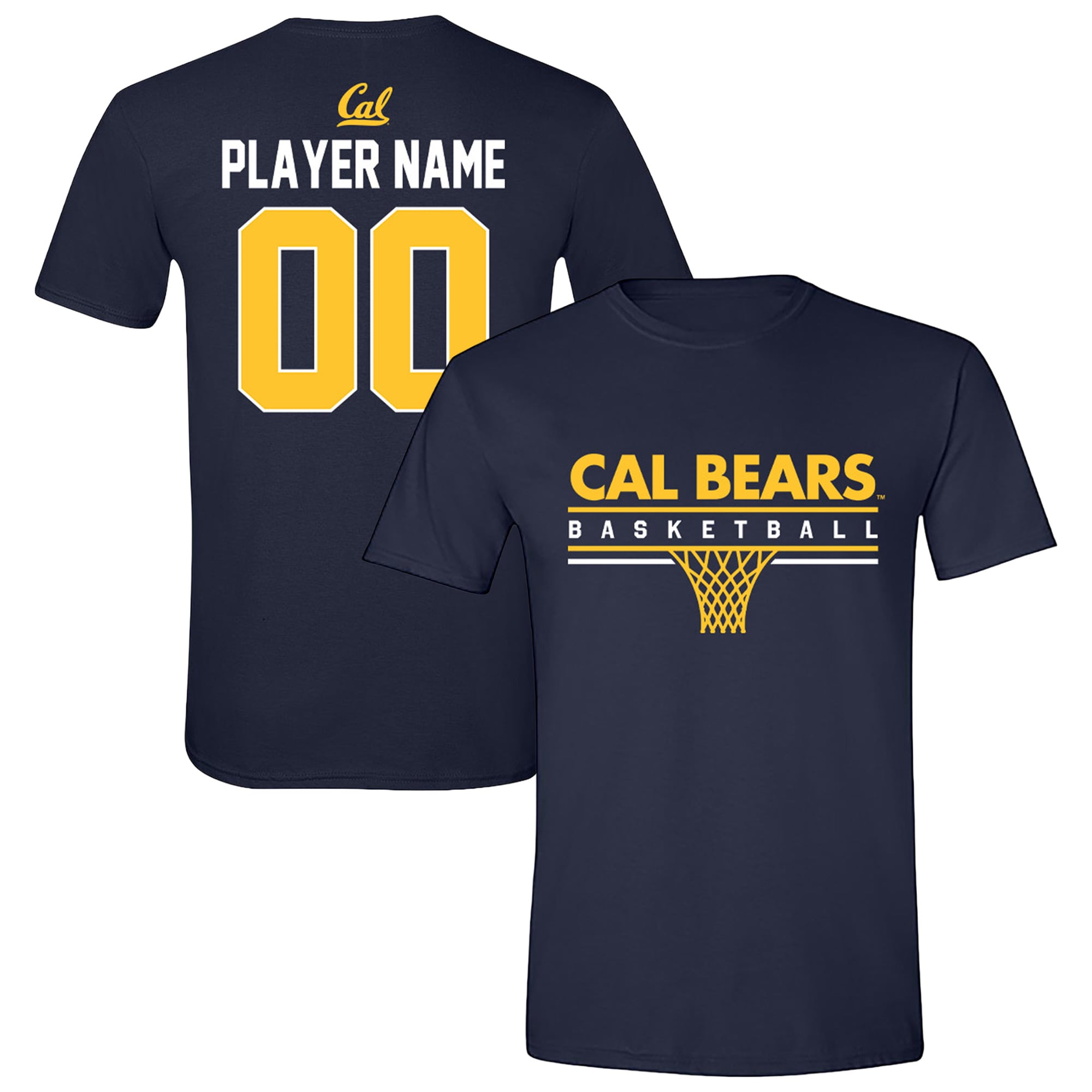 Unisex Navy Cal Bears Collegiate Men's Basketball NIL Pick-A-Player T-Shirt